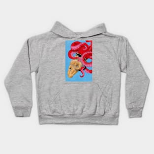 Octopus with Greek pottery Kids Hoodie